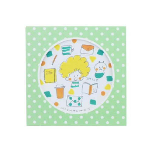 メモ帳 mizutama 窓付スクエアメモ mizutama3 G サンスター文具