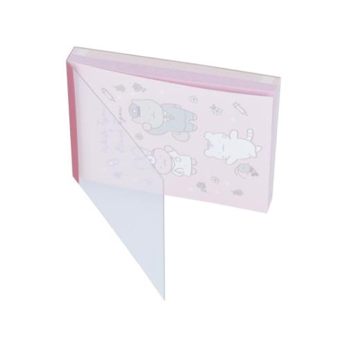 メモ帳 ホワイトタイガーとブラックタイガー メモミニ ミニミニメモ ピンク 伝言 メモパッド キャラクター