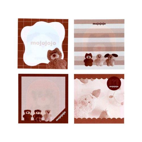 mojojojo メモ帳 窓付きスクエアメモ オレンジ サンスター文具 伝言