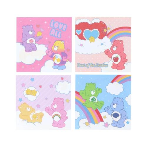 ケアベア 窓付きスクエアメモ メモ帳 ハート CareBears キャラクター