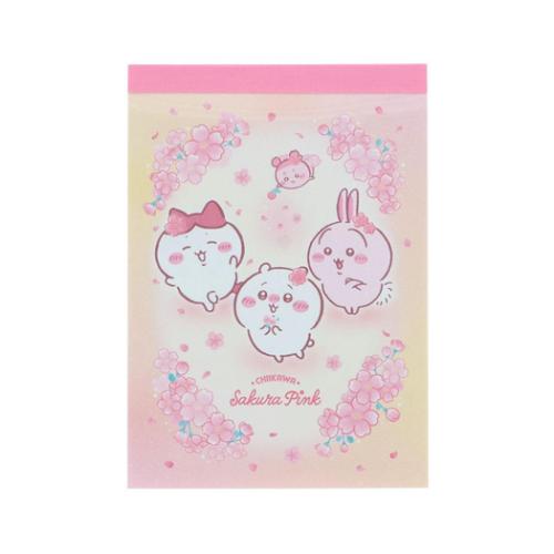 ちいかわ メモミニ メモ帳 Sakura Pink サクラ ちいかわ＆ハチワレ
