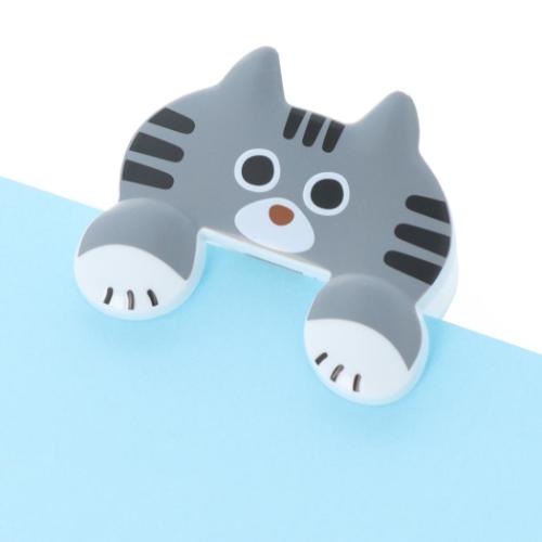 クリップ 猫 ダイカットクリップ JITTOME ねこ サバトラ おもしろ雑貨
