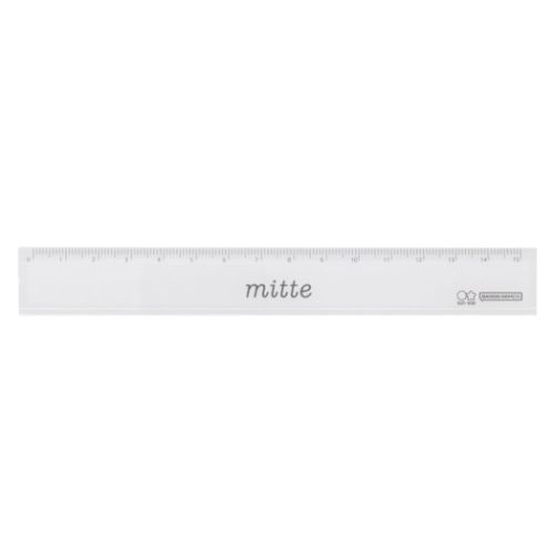 滑り止め付定規 15cm mitte ミッテ ものさし サンスター文具 グッズ