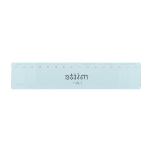 ものさし クリア15cm定規 mitte アイスグリーン 新入学 サンスター文具 新学期準備文具