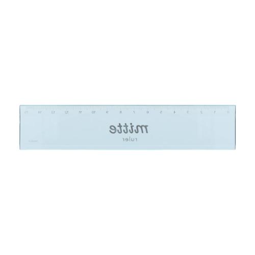 ものさし クリア15cm定規 mitte アイスブルー 新入学 サンスター文具 新学期準備文具