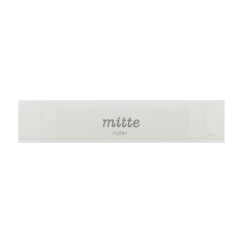 ものさし クリア15cm定規 mitte ミルキーベージュ 新入学 サンスター文具 新学期準備文具