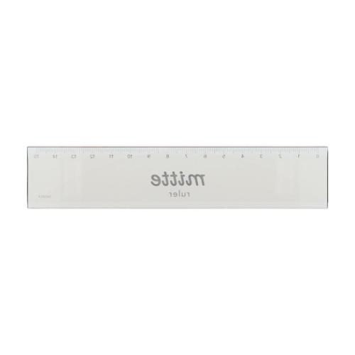 ものさし クリア15cm定規 mitte ミルキーベージュ 新入学 サンスター文具 新学期準備文具