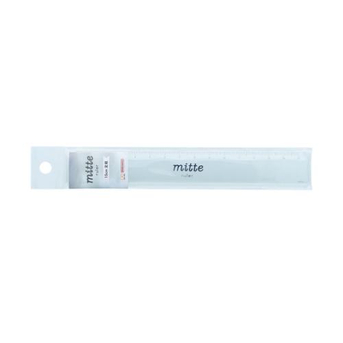 ものさし mitte ミッテ 15cm定規 cloudy 新学期準備文具 シンプル