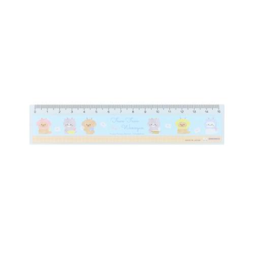 ものさし 15cm定規 ふわふわわんにゃん サンスター文具 新学期準備文具