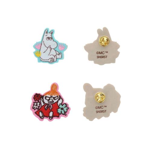 刺繍ピンバッジ 全8種 8個入セット ピンバッジ ムーミン 北欧
