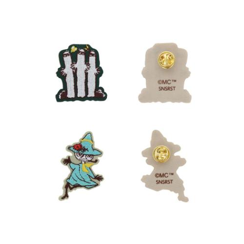 刺繍ピンバッジ 全8種 8個入セット ピンバッジ ムーミン 北欧