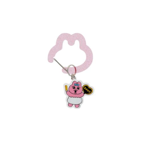 サンスター文具 ダイカットアクリルカラビナ おぱんちゅうさぎ