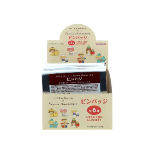 ピンズ ピンバッジ 全6種 6個入セット mizutamaxサンリオキャラクターズ イエロー サンスター文具