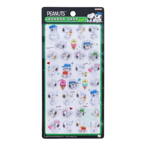 正規品　ボンボンドロップシール　スヌーピー　ピーナッツ シールシート ボンボンドロップシール スヌーピー D サンスター文具