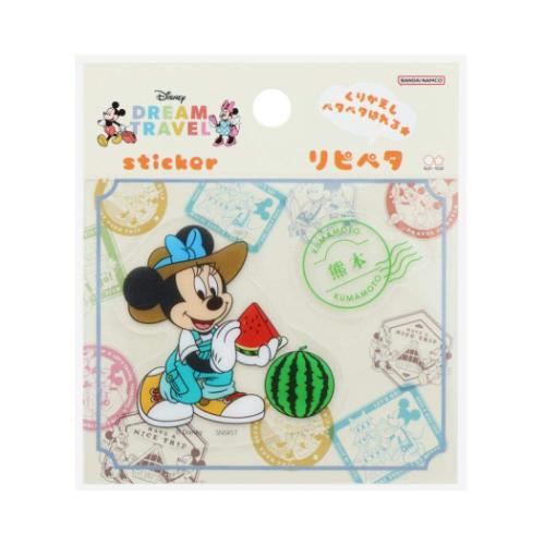 ミニーマウス ステッカー リピペタ DREAM TRAVEL 熊本県 ディズニー サンスター文具 貼って剥がせる ダイカット