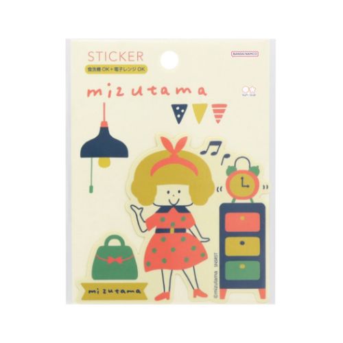 ビッグシール mizutama ダイカットステッカー レトロ柄
