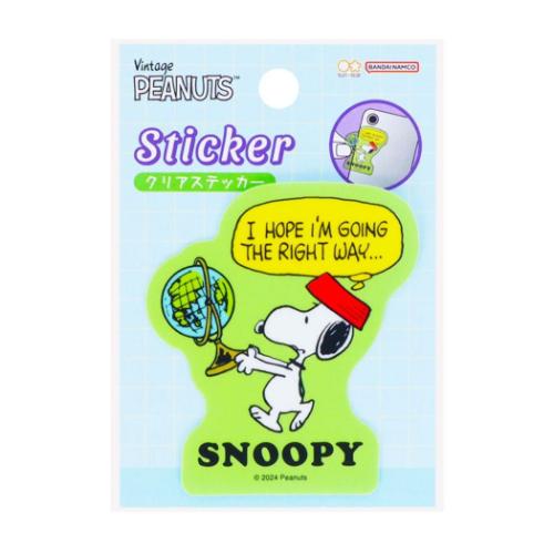 スヌーピー クリアステッカー ピーナッツ ダイカットシール キャラクター Bon Voyage！ E