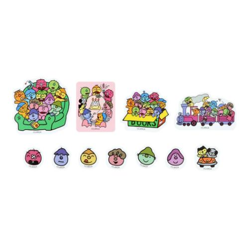 フレークシール こんなこいるかな ピースシール B ブルー NHK サンスター文具