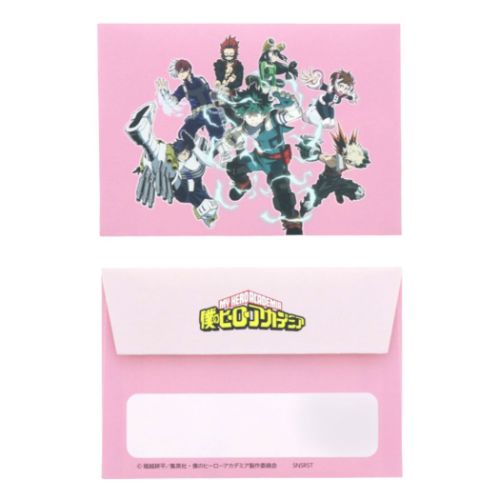 手渡し手紙セット ダイカットミニレターセット 麗日お茶子 僕のヒーローアカデミア 少年ジャンプ サンスター文具 ミニカード＆ミニ封筒 アニメキャラクター