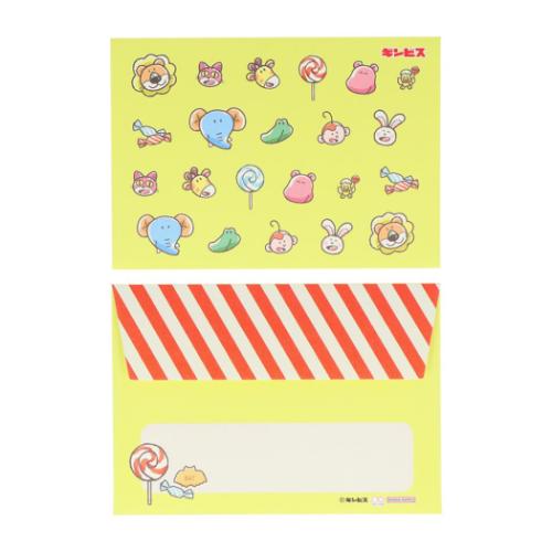 【同梱不可】 たべっ子どうぶつ ミニレターセット ギンビス レターセット 封筒・はがき・レター用品