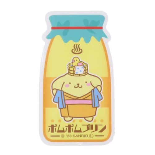 ポムポムプリン S 牛乳瓶 浴衣 PN サンリオ ステッカー キャラクター