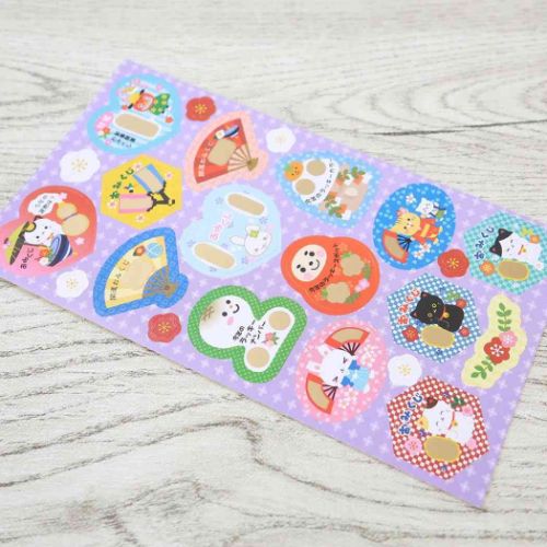 年賀シール おみくじシール パープル ステッドファスト : キャラクター