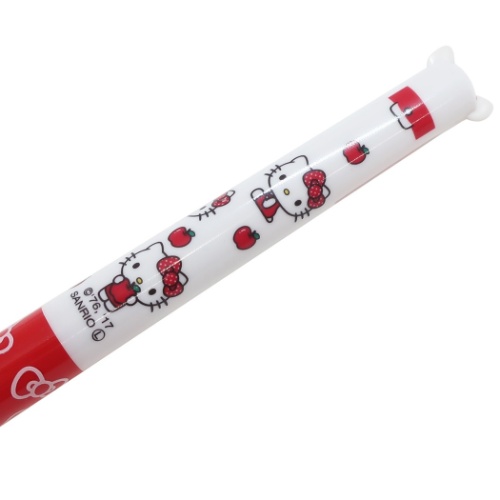ハローキティ サンリオ キャラクター 黒赤2色ボールペン ミミ2色ボールペン りんご｜cinemacollection｜02