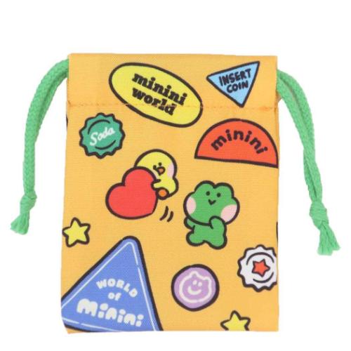 LINE FRIENDS minini キャラクター 巾着袋 プリントミニ巾着 E グッズ