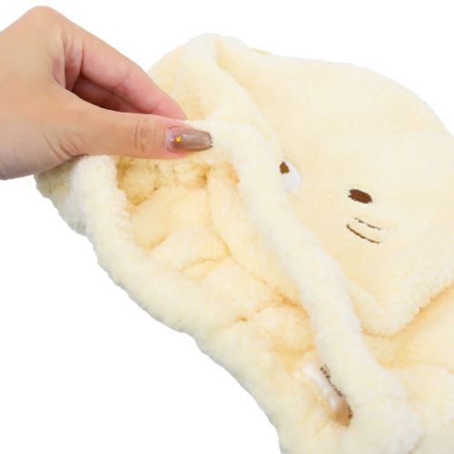 すみっコぐらし ヘアドライタオル帽子 タオルキャップ ねこ サンエックス サンタン