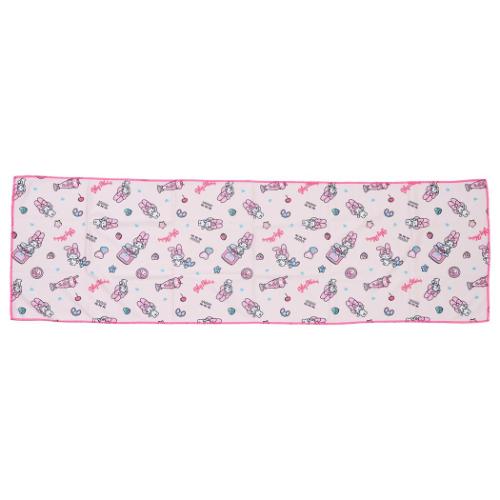 専用❤みかん♥もっちりニット★ひんやり冷感タオル♥ラメうさぎピンク マイメロディ キャラクター ひんやりタオル UVクールタオル サンリオ