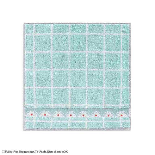 ドラえもん グッズ ミニタオル アニメキャラクター フルフィーコットン タオルハンカチ チェック MiRAi ブルー 藤子F不二雄