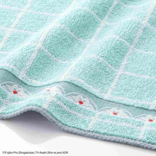 ドラえもん グッズ ミニタオル アニメキャラクター フルフィーコットン タオルハンカチ チェック MiRAi ブルー 藤子F不二雄