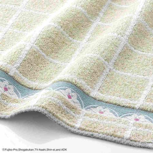 ドラえもん フルフィーコットン タオルハンカチ 藤子F不二雄 ミニタオル アニメキャラクター チェック MiRAi ベージュ