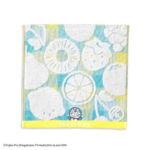 ドラえもん ミニタオル 無撚糸ガーゼパイルタオルハンカチ フルーツ MiRAi イエロー 藤子F不二雄 タオル美術館 かわいい プレゼント