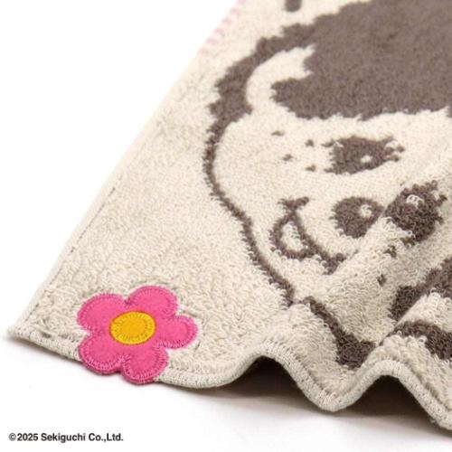 ミニタオル モンチッチ フルフィーコットン タオルハンカチ ピンク プレゼント キャラクター