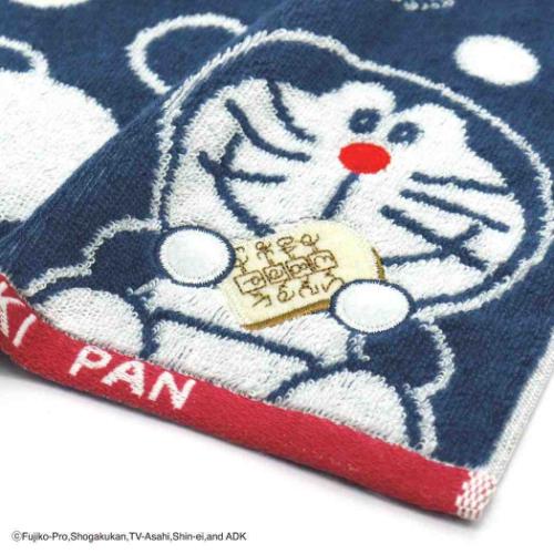 ドラえもん アニメキャラクター ミニタオル フルフィーコットン タオルハンカチ アンキパン MiRAi ネイビー 藤子F不二雄 グッズ