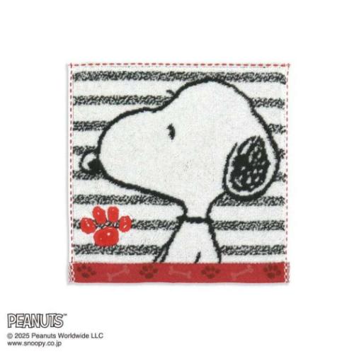 PEANUTS スヌーピー タオルハンカチ ミニタオル きょうだい レッド