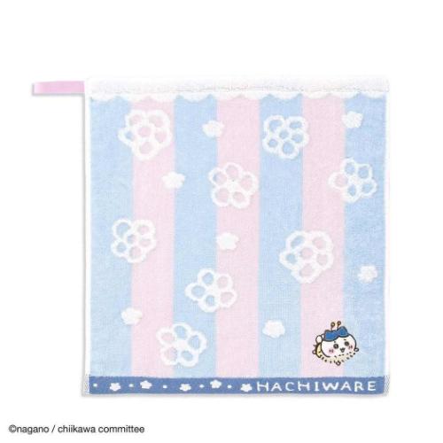 ちいかわ グッズ ループタオル ハチワレ キャラクター 無撚糸スチームシャーリングループ付きウォッシュタオル