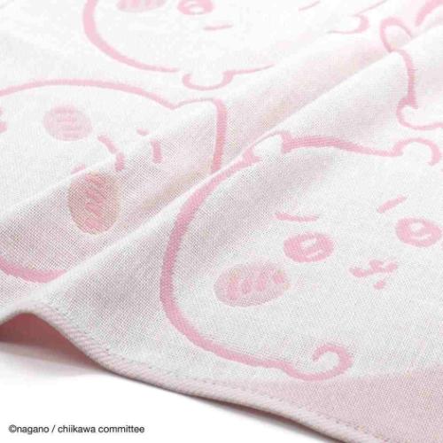 ちいかわ ハンドタオル 3重ガーゼ ウォッシュタオル ピース ピンク タオル美術館 プレゼント かわいい