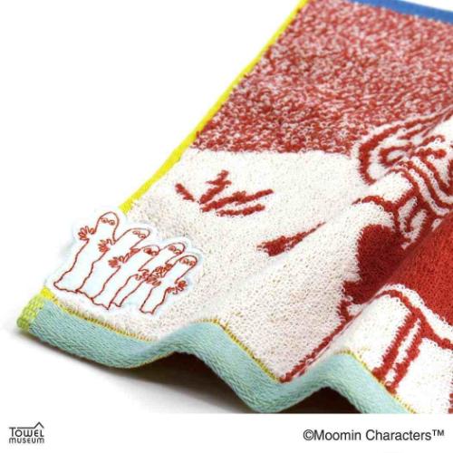 ムーミン フルフィーコットン ハンカチタオル ミニタオル いたずら リトルミイ レッド 北欧 キャラクター