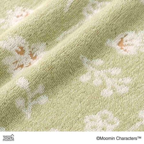 ムーミン フルフィーコットン スタイ 北欧 ベビービブ キャラクター 幸せいっぱい ニョロニョロ グリーン タオル美術館