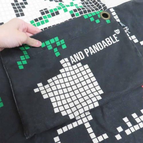 エプロン AND PACKABLE パッカブルエプロン PAP パンダピクセル BK お料理 キッチン用品 ギフト プレゼント