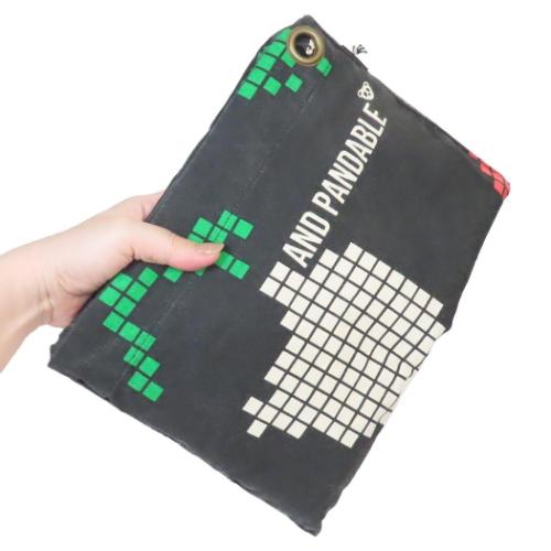 エプロン AND PACKABLE パッカブルエプロン PAP パンダピクセル BK お料理 キッチン用品 ギフト プレゼント