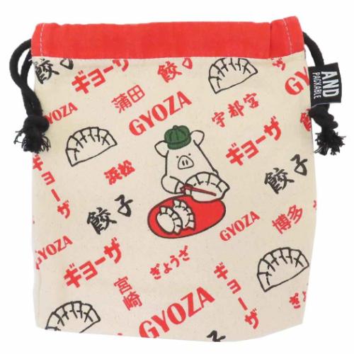 巾着袋 AND PACKABLE 巾着ポーチ KPO ギョーザ NT テクノプライム 小物入れ