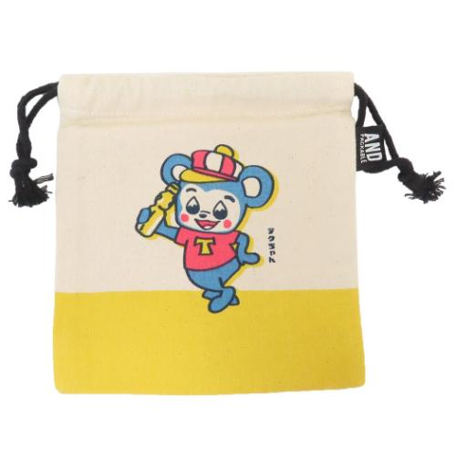 巾着袋 AND PACKABLE 巾着ポーチ KPO テクチャン YE 小物入れ かわいい