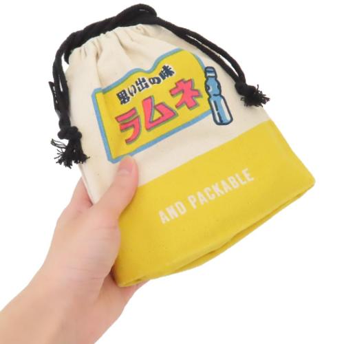 巾着袋 AND PACKABLE 巾着ポーチ KPO テクチャン YE 小物入れ かわいい