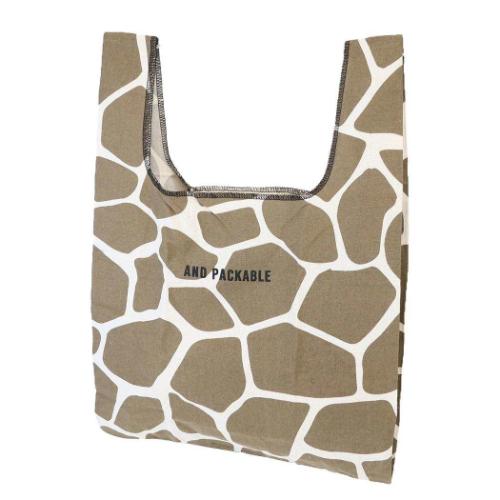 AND PACKABLE エコバッグ ミニマルシェバッグ MBHS ジラフ BR テクノプライム
