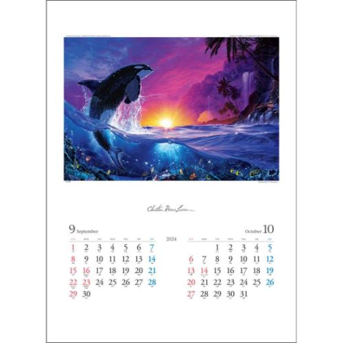 2024 Calendar クリスチャン・リース・ラッセン 壁掛けカレンダー2024年 ART 海外作家 アート｜cinemacollection｜05