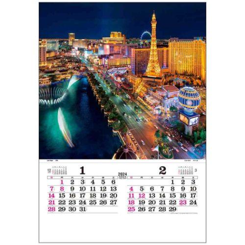壁掛けカレンダー2024年 トーハン DX イルミネーション 2024 Calendar トーダン フィルム フォト