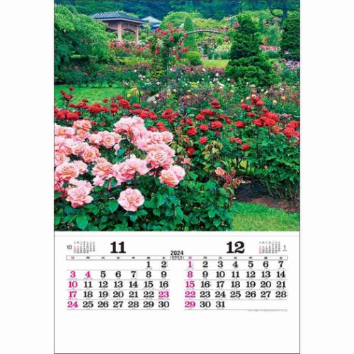 壁掛けカレンダー2024年 トーハン DX イングリッシュ ガーデン 2024 Calendar トーダン｜cinemacollection｜06